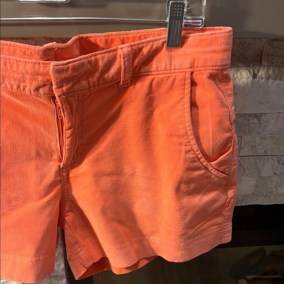 Athleta Vibrant Orange Bermuda Shorts with Flat Front Design size 6 - Picture 3 of 8